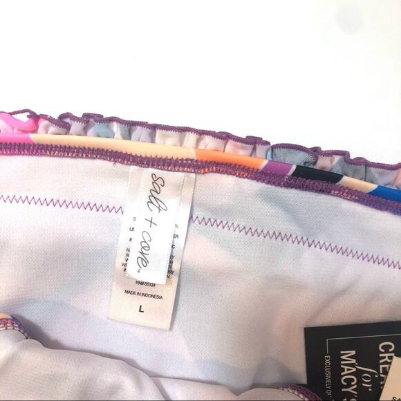 Salt+Cove Kaleidoscope smoked bikini swim bottom - Picture 5 of 6